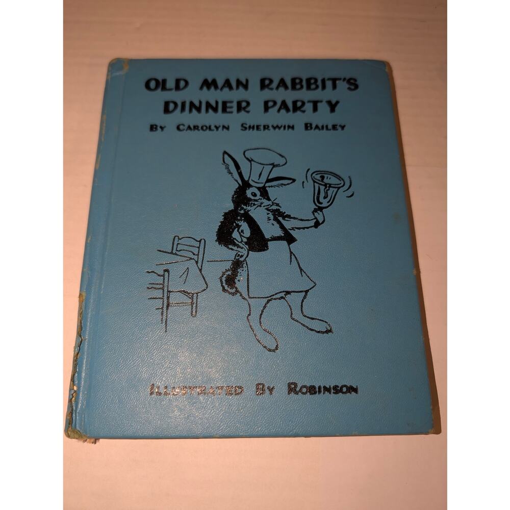 1949 Old Man Rabbits Dinner Party HC Book Platt & Moran First Edition